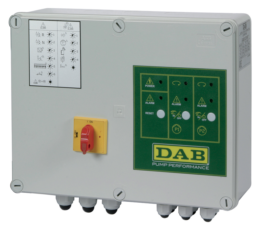 E-Box 2D M 40 mF 12 Amper ΠΙΝΑΚΑΣ DAB ΓΙΑ ΔΥΟ ΜΟΝΟΦΑΣΙΚΕΣ ΑΝΤΛΙΕΣ